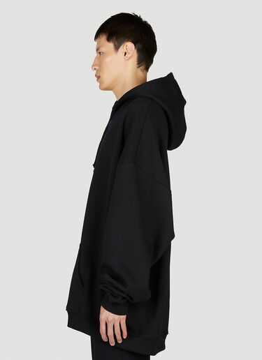 Mowalola Logo Print Hooded Sweatshirt Black mow0352002