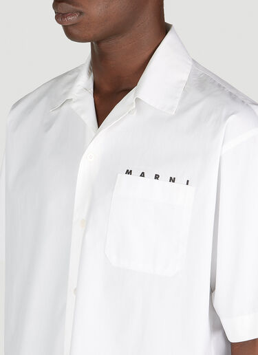 Marni ロゴプリント ボウリングシャツ ホワイト mni0153001