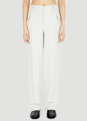 Durazzi Milano Cargo Tailored Pants White drz0252015