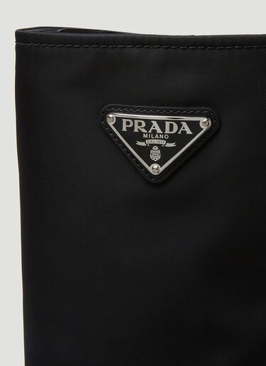 Prada レザー＆Re-Nylon Monolithブーツ ブラック pra0249026