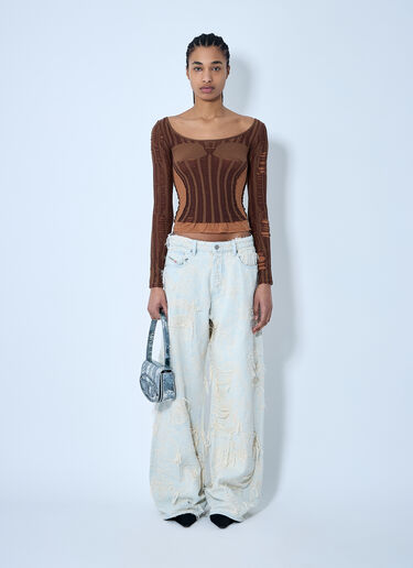 Diesel M-Calai Knit Top Brown dsl0260008