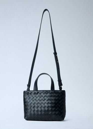 Bottega Veneta Mini Intrecciato Zipped Tote Bag Black bov0163005