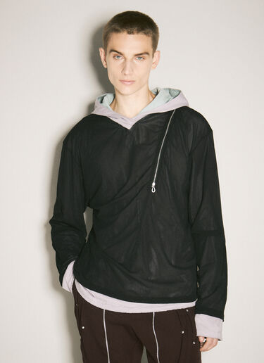 Kiko Kostadinov Knox Mesh Hooded Sweatshirt Grey kko0158008