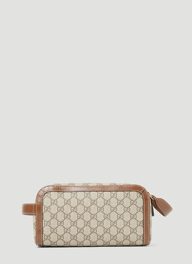 Gucci 인터로킹 G 토일레트리 백 브라운 guc0153138