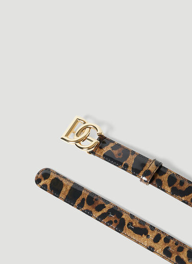 Kim Logo Plaque Belt Dolce & Gabbana Kim Logo Plaque Belt Brown dol0252023