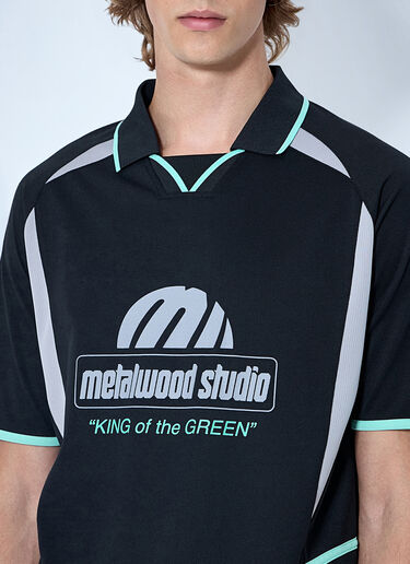LN-CC® - Metalwood: King Of The Greens Polo Shirt - Black Metalwood King Of The Greens Polo Shirt Black met0164021