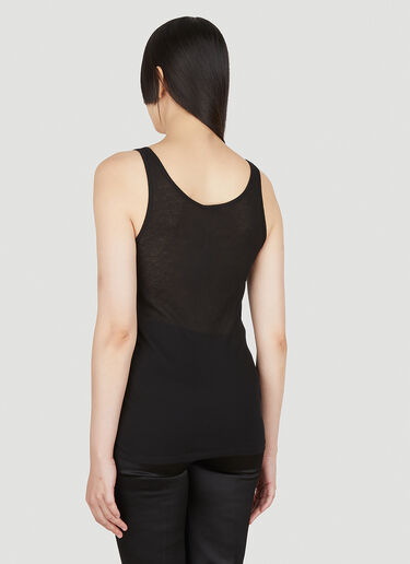 Saint Laurent Ribbed Tank Top Black sla0248018