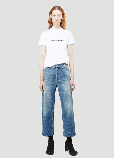 Balenciaga Logo T-Shirt White bal0243019