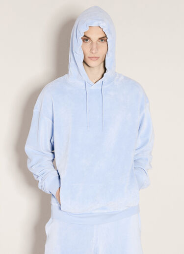 Martine Rose Terry Cloth Hooded Sweatshirt Blue mtr0156011