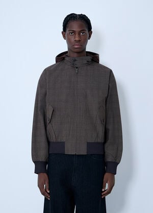 Prada Hooded Wool Jacket Brown pra0163005