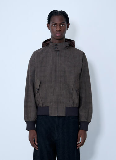 Prada Hooded Wool Jacket Brown pra0163005