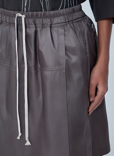 Moncler x Rick Owens Drawstring Midi Kilt Shorts Grey mcs0363013