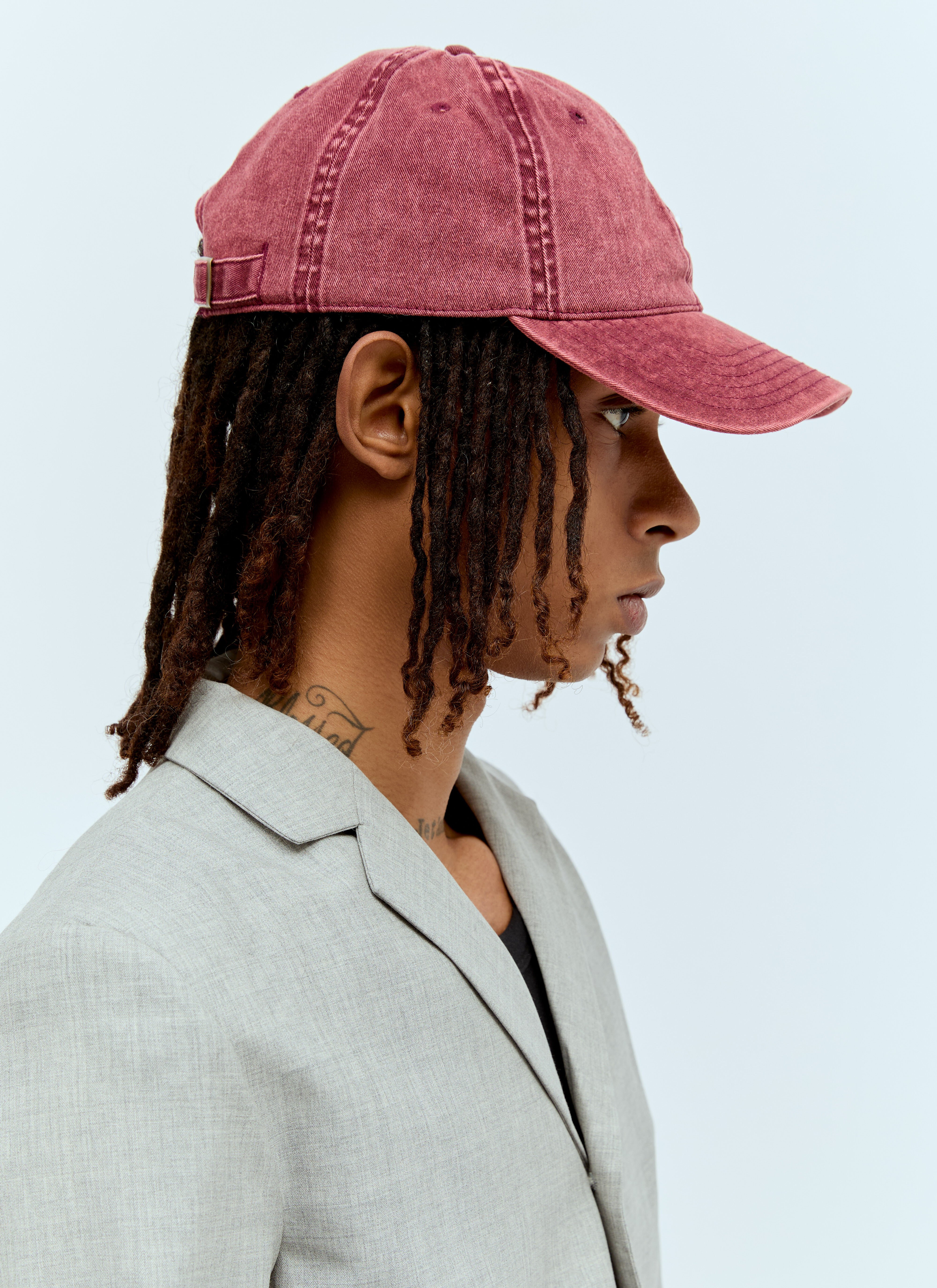 AE Logo Embroidered Cap in Grey & Red | Aaron Esh – AARON ESH