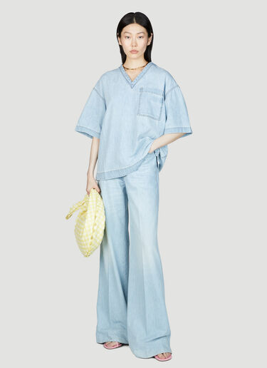 V ネックデニムシャツ Bottega Veneta V ネックデニムシャツ ブルー bov0255015