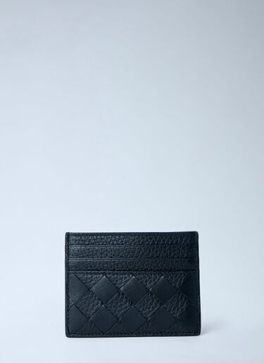 Bottega Veneta Intrecciato Leather Card Holder Black bov0163009