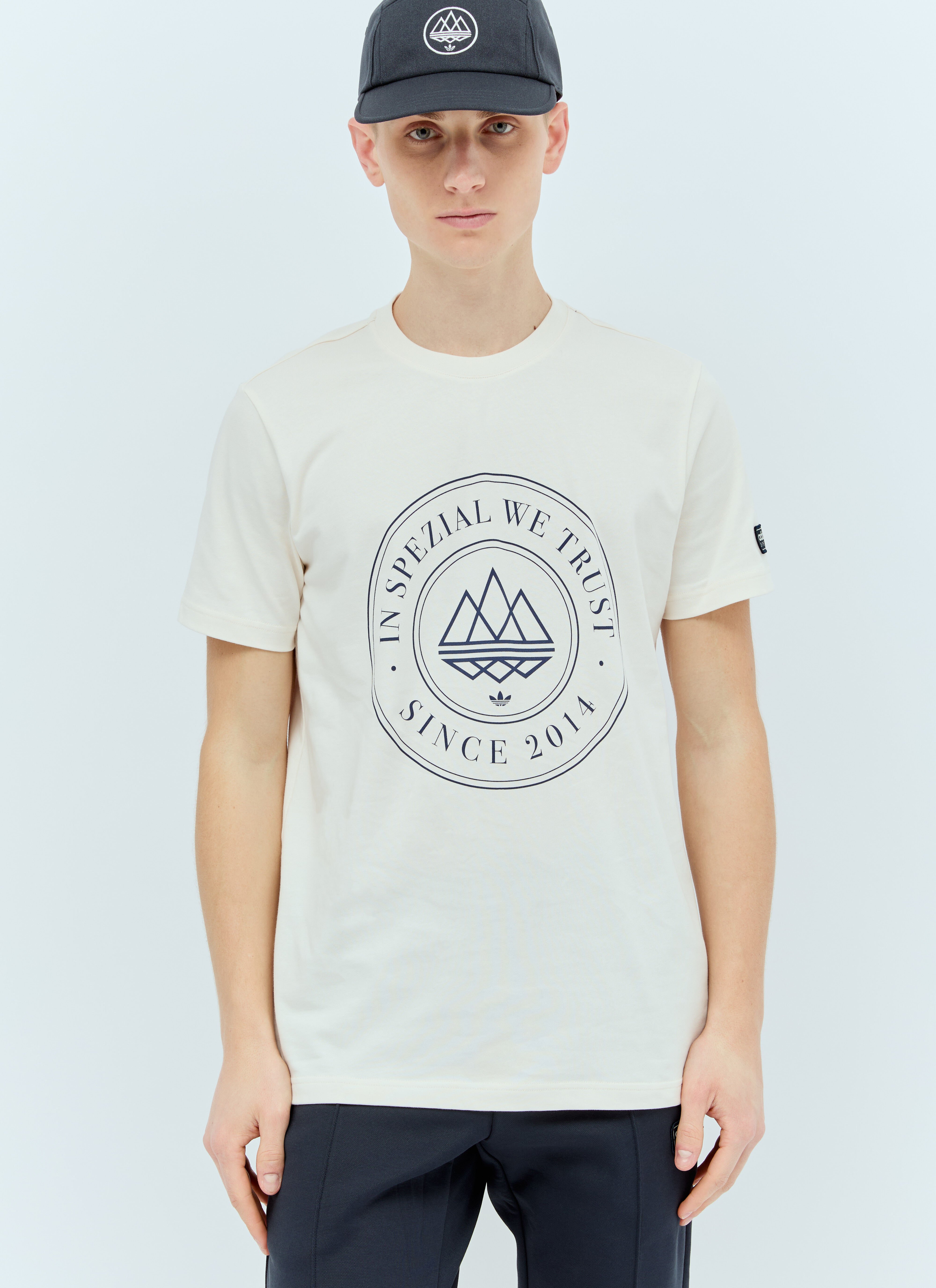 adidas SPZL Logo Print T-Shirt Navy aos0157008