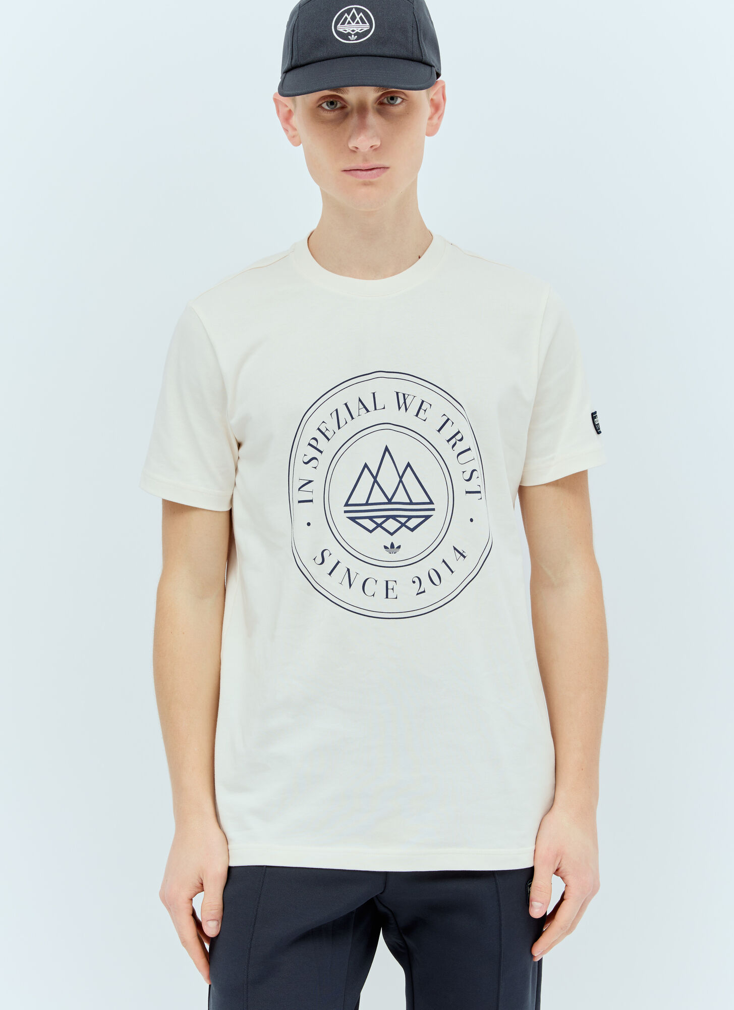 Shop Adidas Originals By Spzl Logo Print T-shirt In Cream