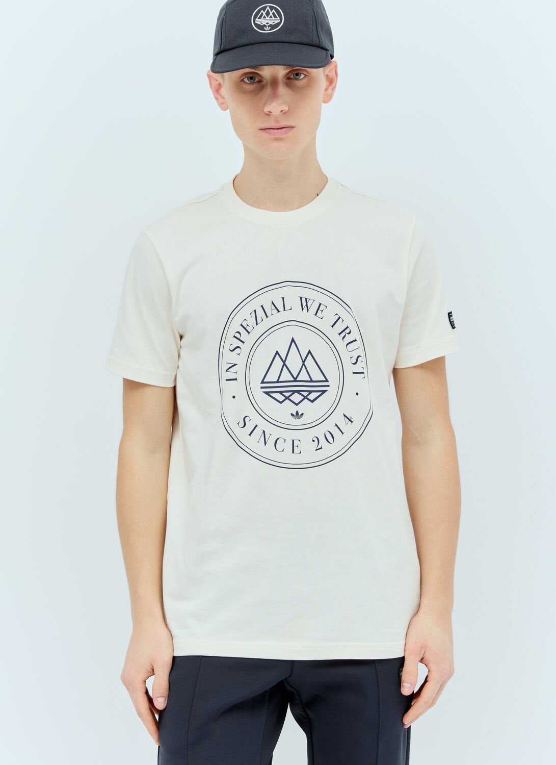 Adidas Originals By Spzl Logo Print T-shirt In White