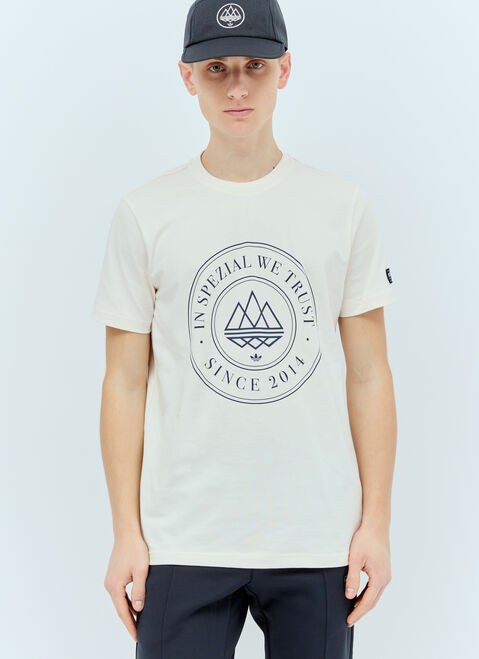 Aaron Esh Logo Print T-Shirt Ivory ash0154001