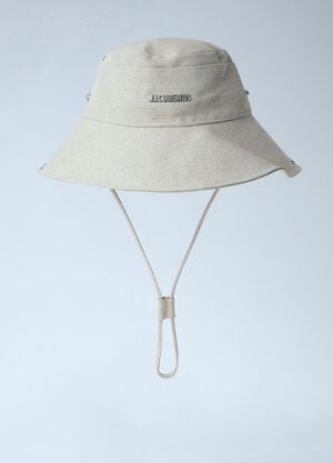 Jacquemus Le Bob De-Nîmes Bucket Hat White jac0264002