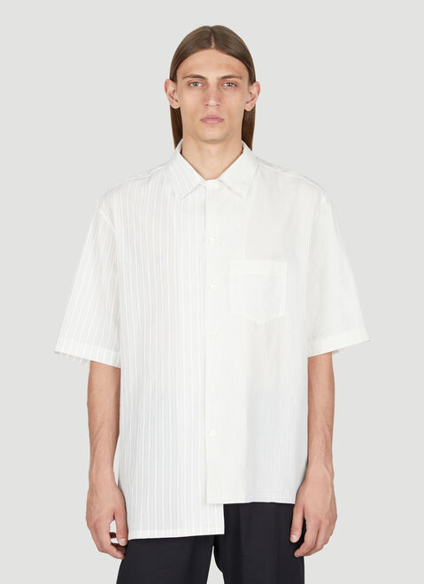 Lanvin Asymmetric Stripe Shirt Black lnv0154008