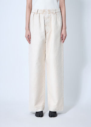 Maison Margiela Wide Leg Pants Beige mla0259010