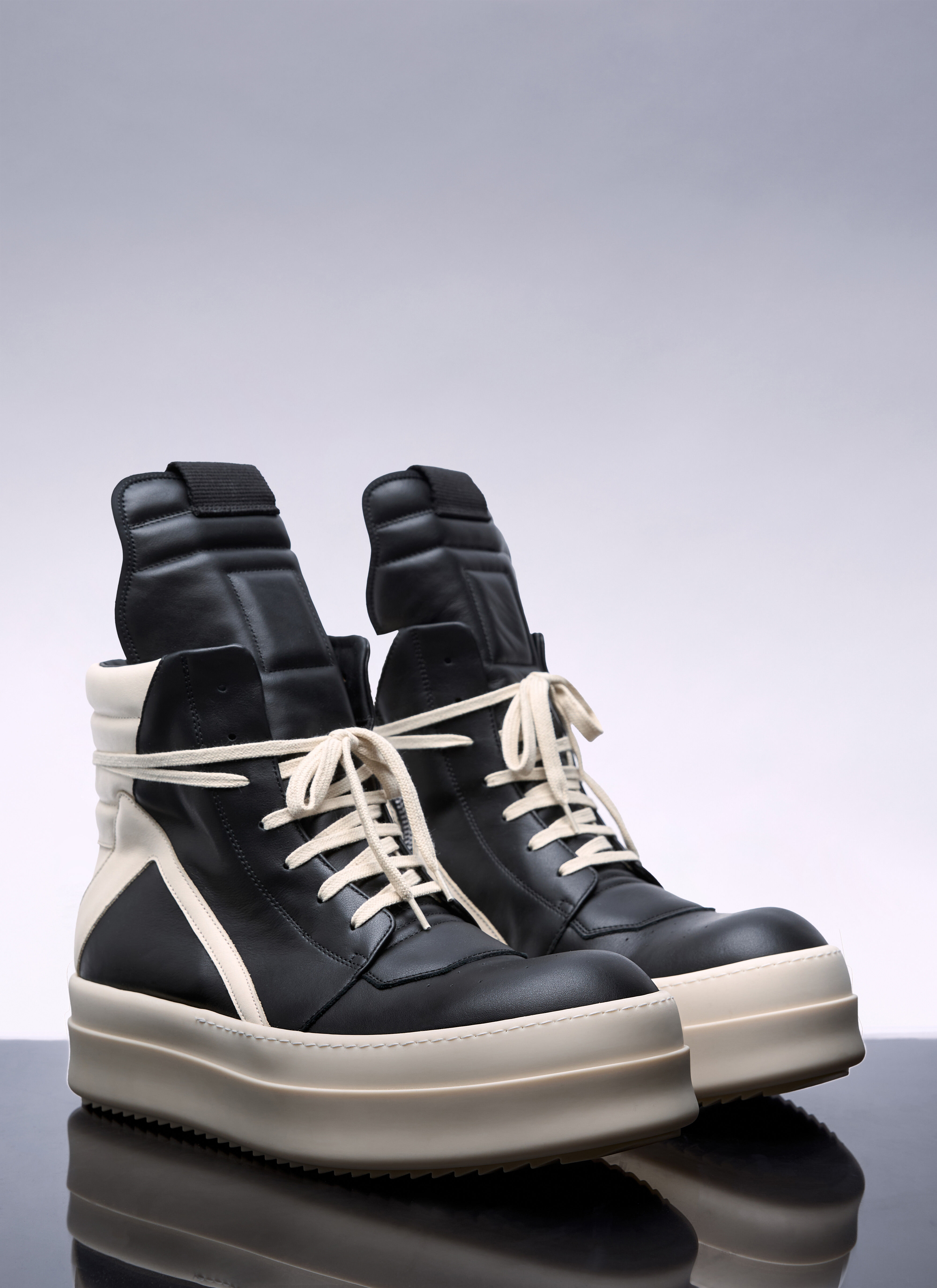 Rick Owens Men's' Mega Bumper Geobasket Sneakers in Black | LN-CC®