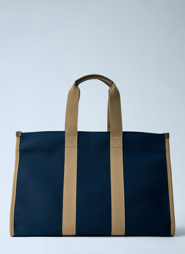 Canvas Logo Tote Bag Moncler Canvas Logo Tote Bag Navy mon0164044