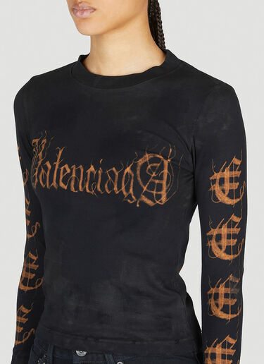 Tight Logo T-Shirt Balenciaga Tight Logo T-Shirt Black bal0253017