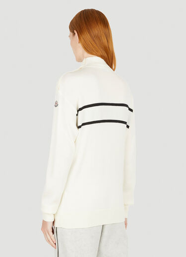 Moncler 로고 인타르시아 하이넥 스웨터 화이트 mon0250032