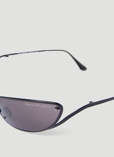 Acne Studios Oval Frame Sunglasses Black cns0354002