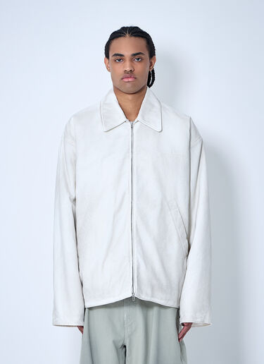 Balenciaga Zip-Up Jacket White bal0159008