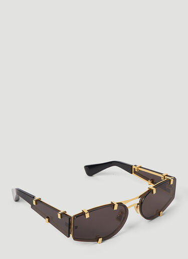 Bottega Veneta Grip Cat Eye Sunglasses Gold bov0250084