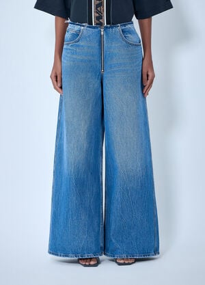 Alexander Wang Wide-Leg Denim Jeans Blue awg0263029