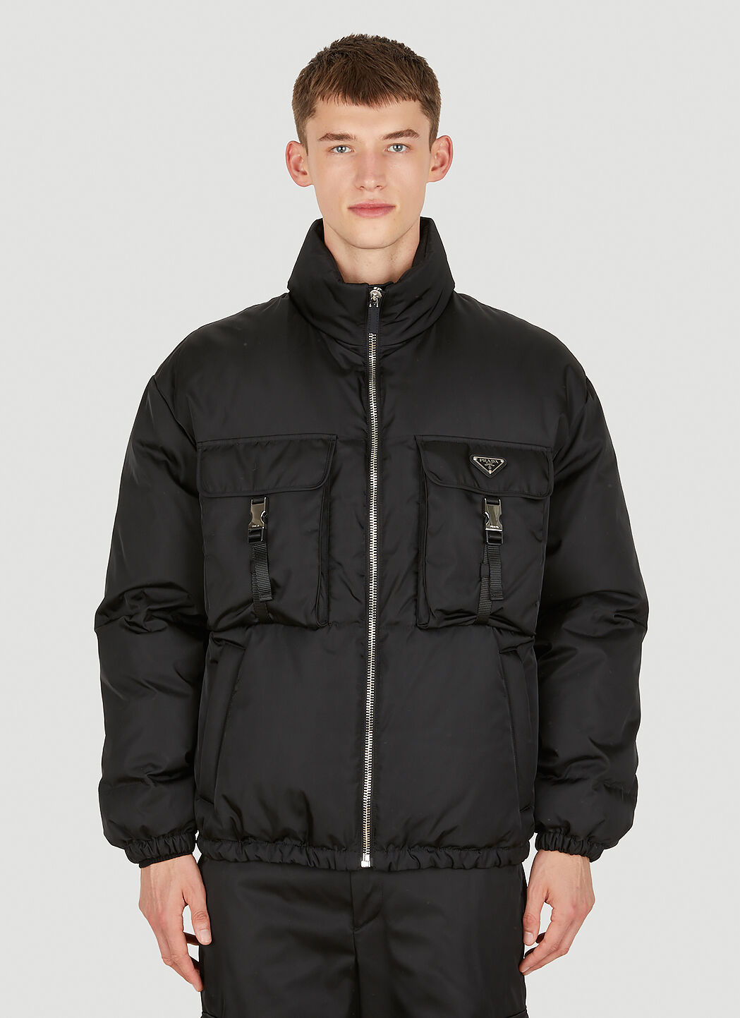Prada Men s Re Nylon Puffer Jacket in Black LN CC