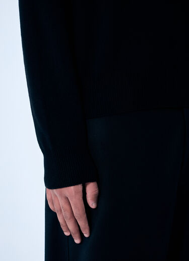 Saint Laurent Wool Polo Shirt Black sla0159008