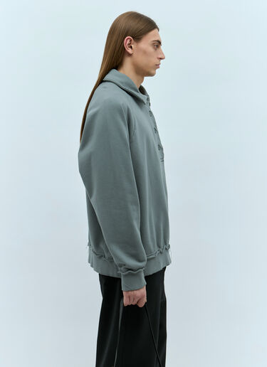 Miu Miu Garment-Dyed Cotton Fleece Sweatshirt Grey miu0155004
