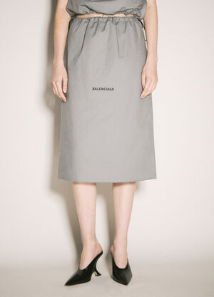 Diesel Shoe Bag Midi Skirt Grey dsl0257011