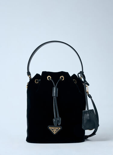 Prada Velvet Mini Bucket Bag Black pra0259010