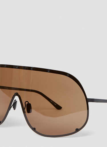 Rick Owens Shield Sunglasses Black ric0151046