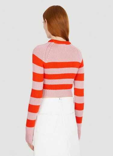 Cut Out Striped Knit Top Marni Cut Out Striped Knit Top Pink mni0251011