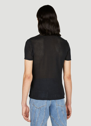 Courrèges Mesh T-Shirt Black cou0152009