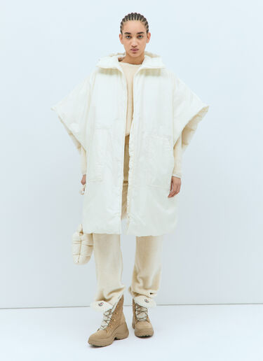 Moncler 连帽衬垫斗篷 米白色 mon0258024