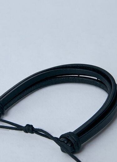 Saint Laurent Cassandre Multi-Strand Bracelet Black sla0159018