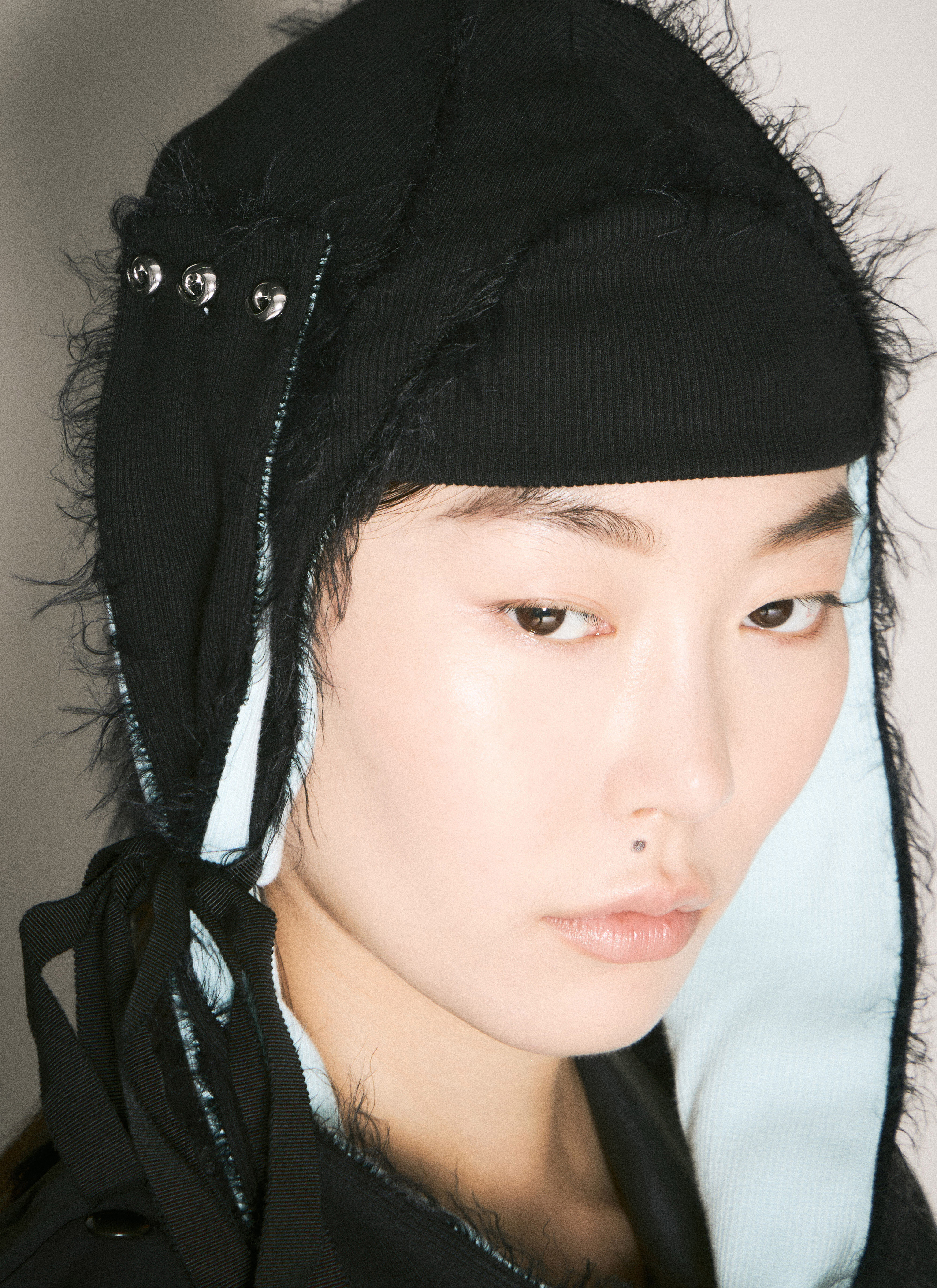 Kiko Kostadinov Women's' Twisted Ribbon Beanie in Black | LN-CC®