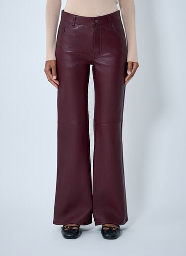 Flared Leather Pants Chloé Flared Leather Pants Red chl0262008