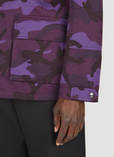Valentino Camouflage Print Overshirt Purple val0149003