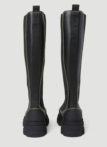 GANNI 及膝切尔西靴 黑色 gan0253089