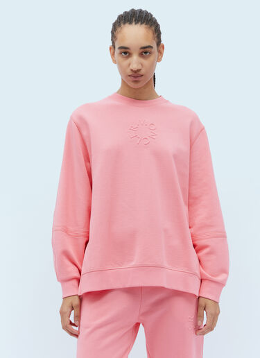 Moncler Embossed Logo Sweatshirt Pink mon0255033