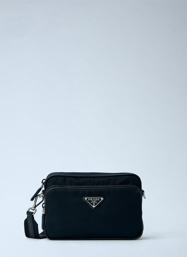 LN-CC® - Prada: Re-Nylon and Saffiano Leather Crossbody Bag - Black Prada Re-Nylon and Saffiano Leather Crossbody Bag Black pra0166215